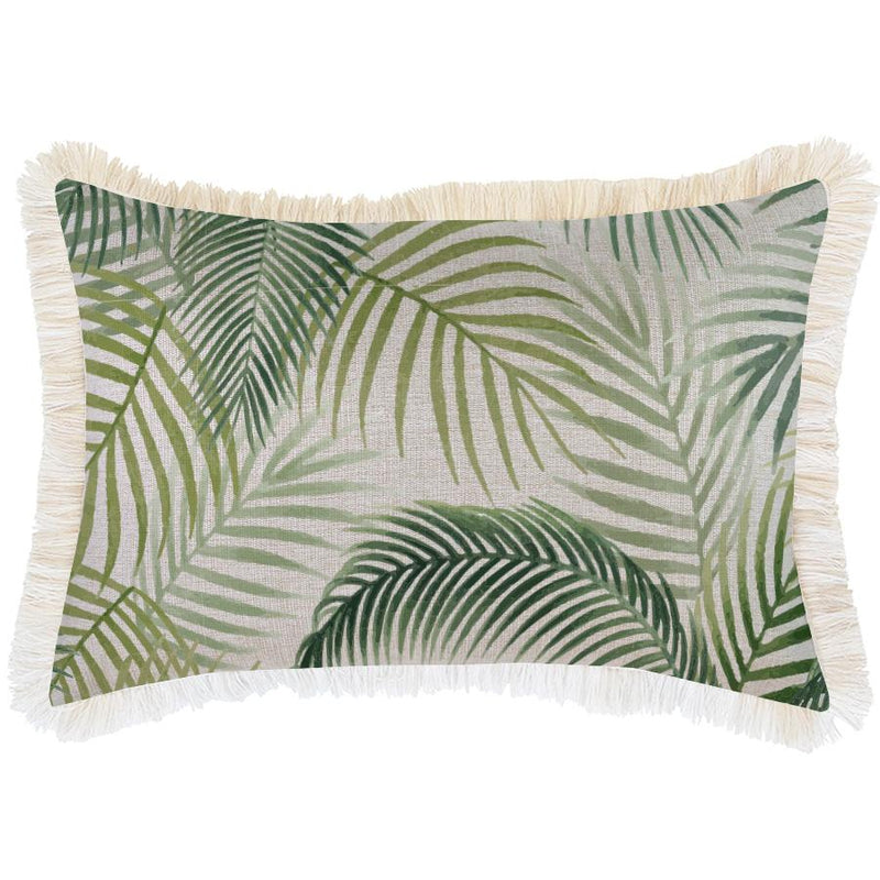 Cushion Cover-Coastal Fringe-Seminyak Green-35cm x 50cm